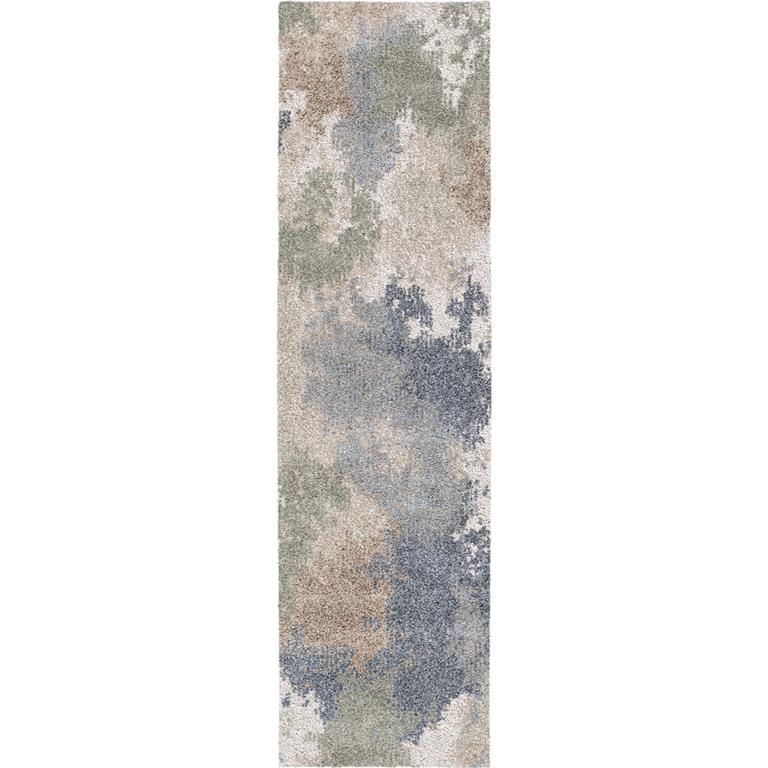 Palmetto Living Mystical 7014 Dreamy Muted Blue Runner Area Rug