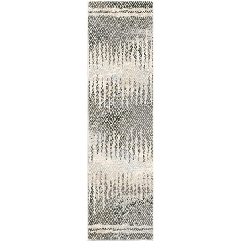 Palmetto Living Riverstone 9019 Pinnacle Cloud Grey Runner Area Rug