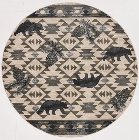 Kas Chester 5634 Ivory/Blue Montana Round Area Rug