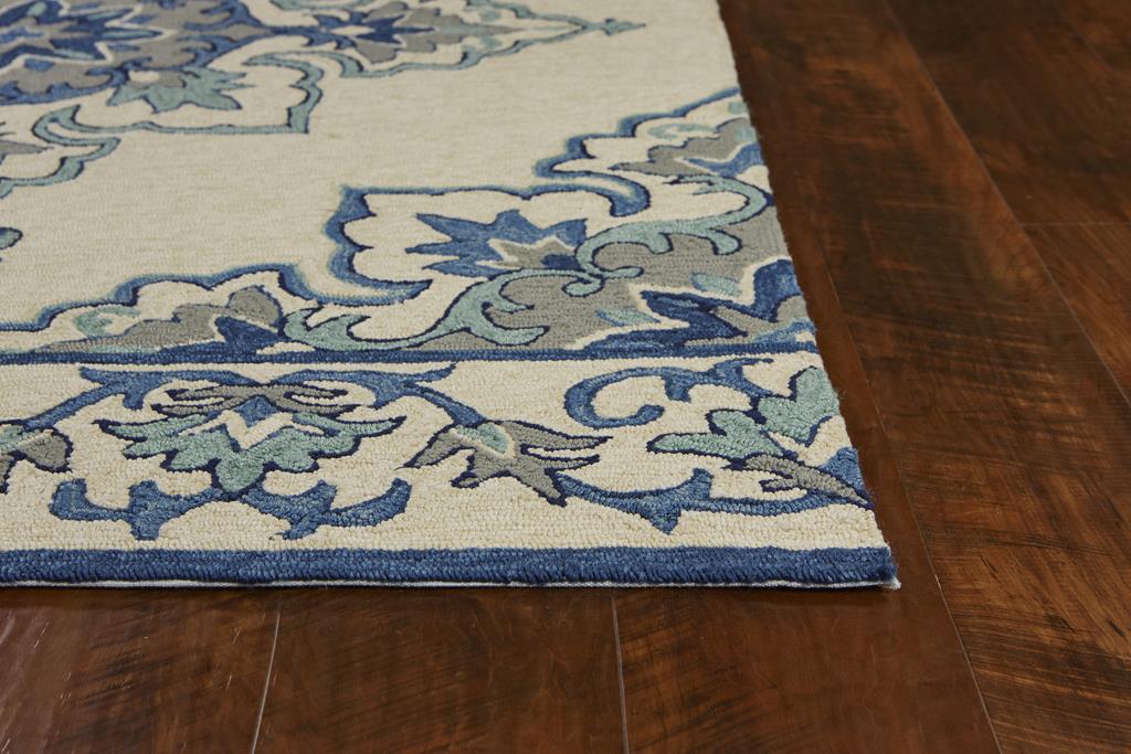 Kas Harbor 4238 Ivory/Blue Serafina Area Rug Corner