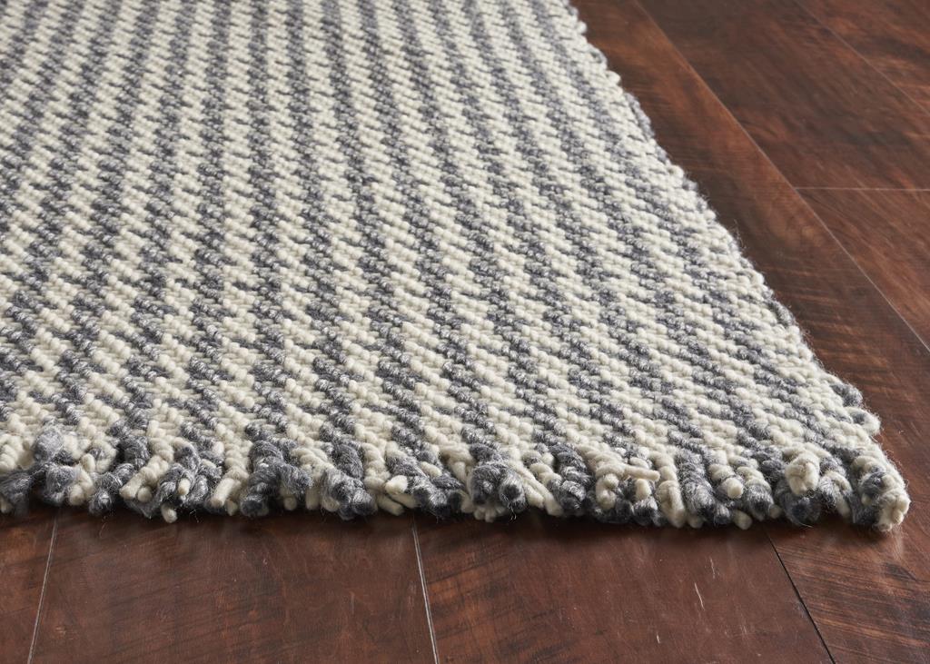 Kas Maui 1342 Ivory/Grey Houndstooth Area Rug Corner