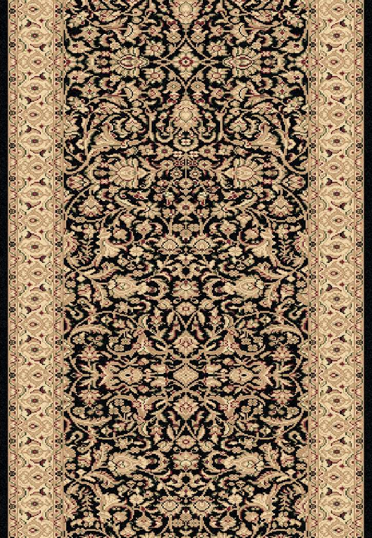 Dynamic Rugs Legacy 58004-090 Black 2'7" Wide Hall and Stair Runner