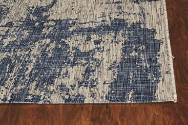 Kas Provo 5760 Grey/Denim Strokes Area Rug Corner