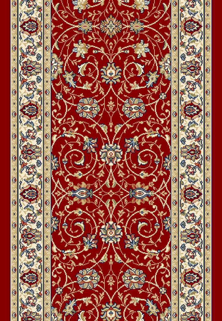 Dynamic Rugs Ancient Garden 57120-1464 Red Ivory 2'7" Wide Hall and Stair Runner