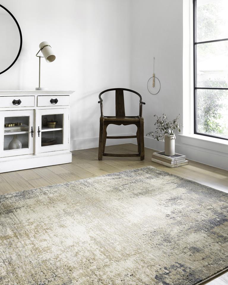 Loloi II Teagan TEA-08 Ivory/Mist Area Rug Room Scene