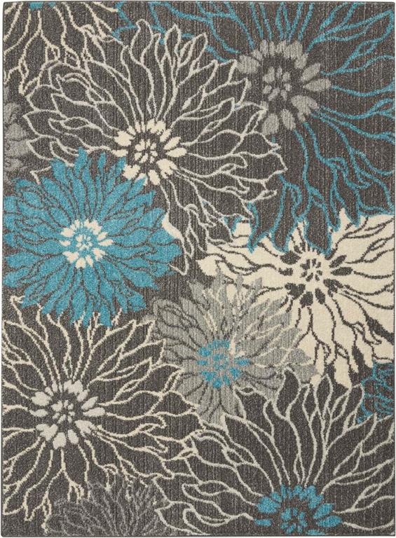 Nourison Passion PSN17 Charcoal/Blue Area Rug