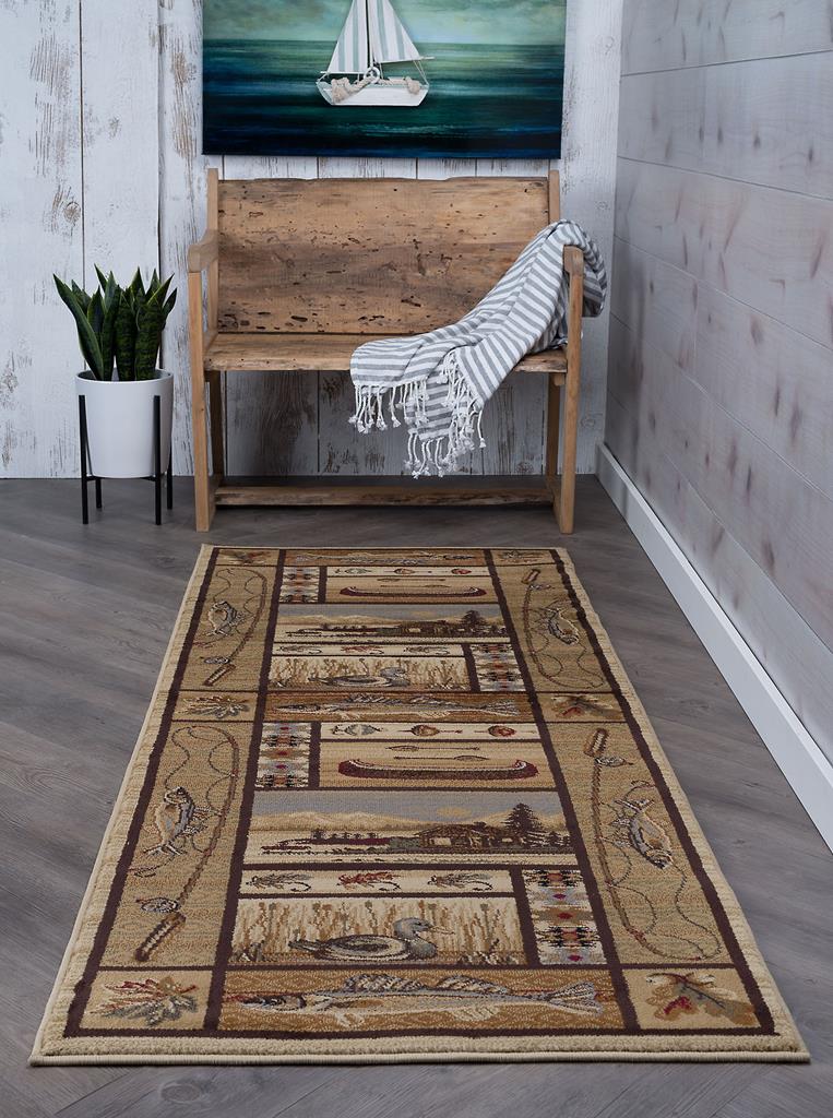 Americana 6632 Multi Runner Area Rug on Floor