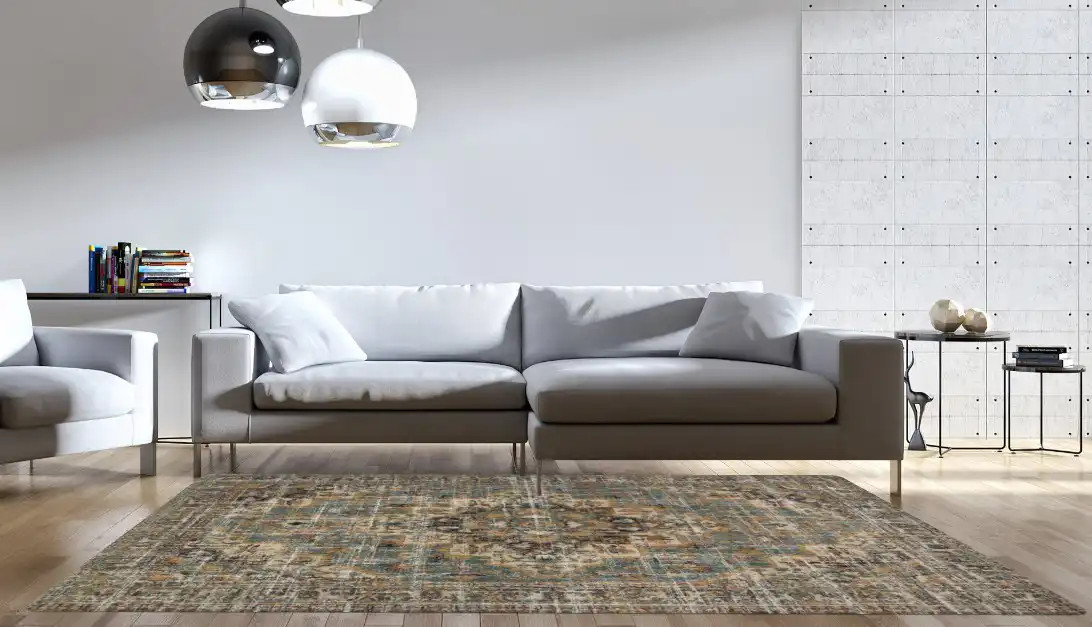 James JAE-04 Sky/Multi Area Rug - Magnolia Home by Joanna Gaines