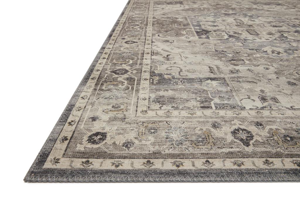 Loloi II Hathaway HTH-05 Steel/Ivory Area Rug Angle