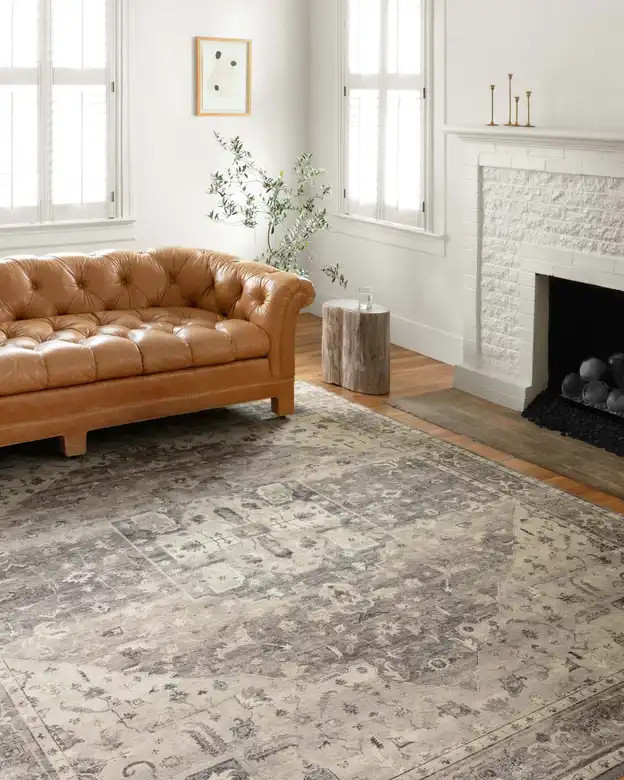 Loloi II Hathaway HTH-05 Steel/Ivory Area Rug - Carpetmart.com