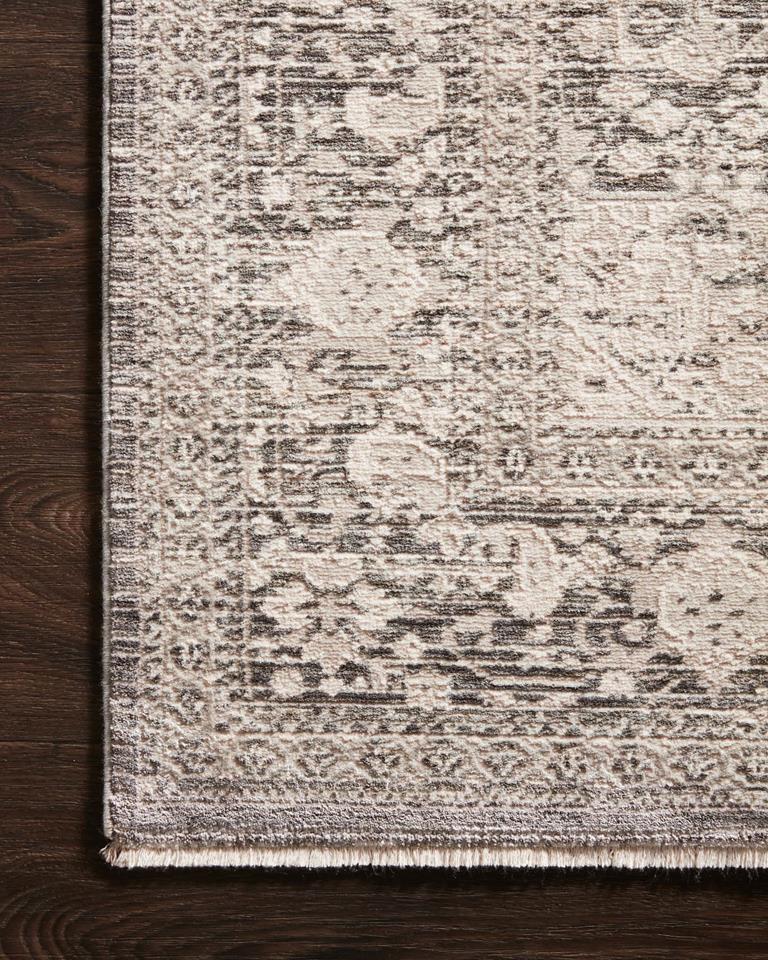 Loloi Homage HOM-04 Ivory/Grey Area Rug Corner