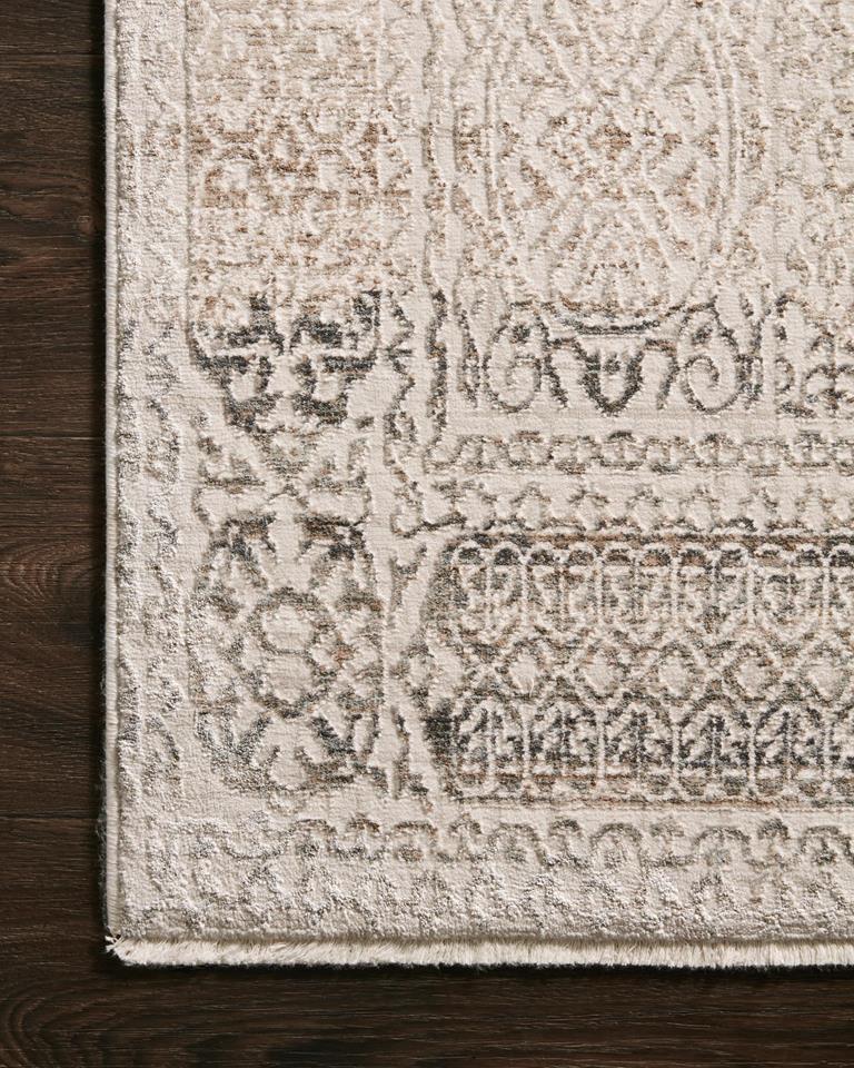 Loloi Homage HOM-05 Ivory/Silver Area Rug Corner