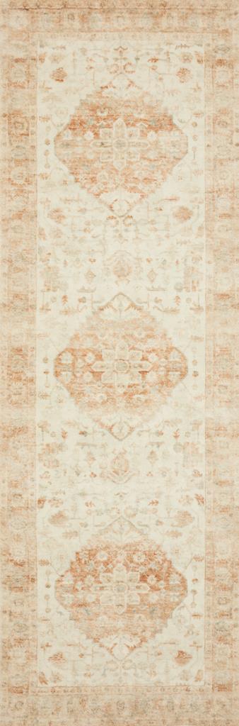 Loloi II Rosette ROS-03 Ivory/Terracotta Runner Area Rug