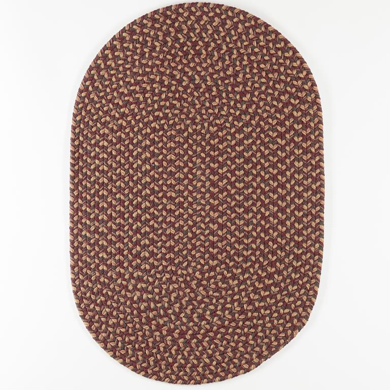 Rhody Rug Camden CD46 Garnet Tweed Oval Area Rug