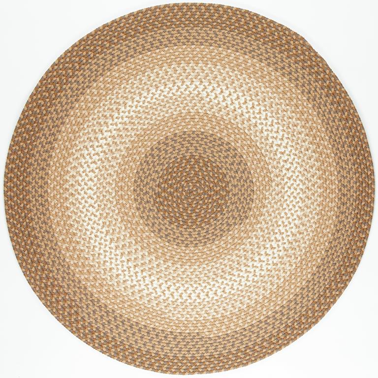 Rhody Rug Twin River TR52 Natural Multi Round Area Rug