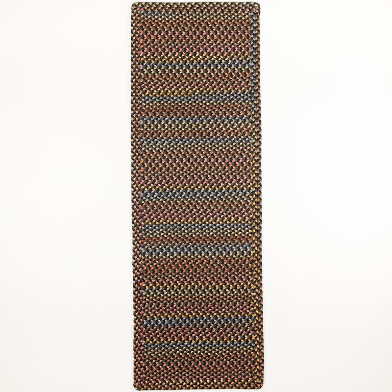 Rhody Rug Woodstock WO81 Onyx Multi Runner Area Rug