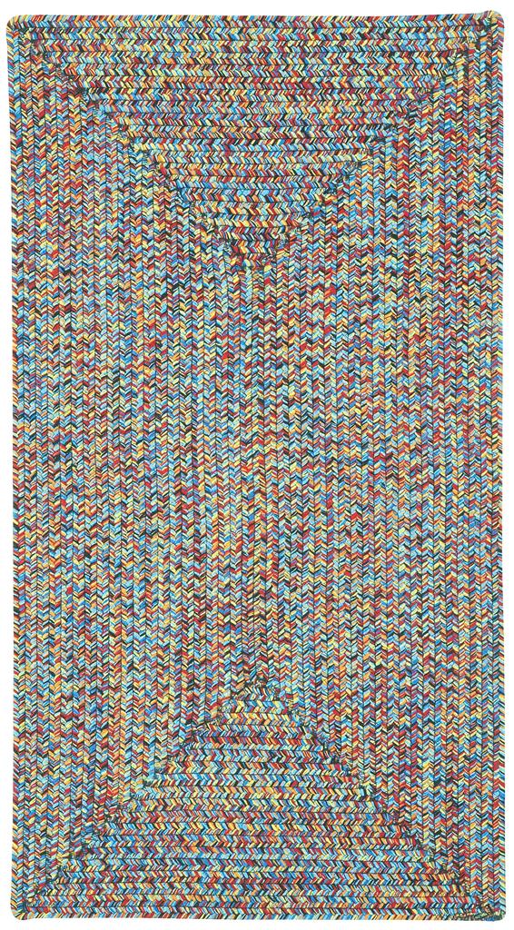 Capel Rugs Sea Glass 0110-900 Fiesta Bright Multi Area Rug Concentric