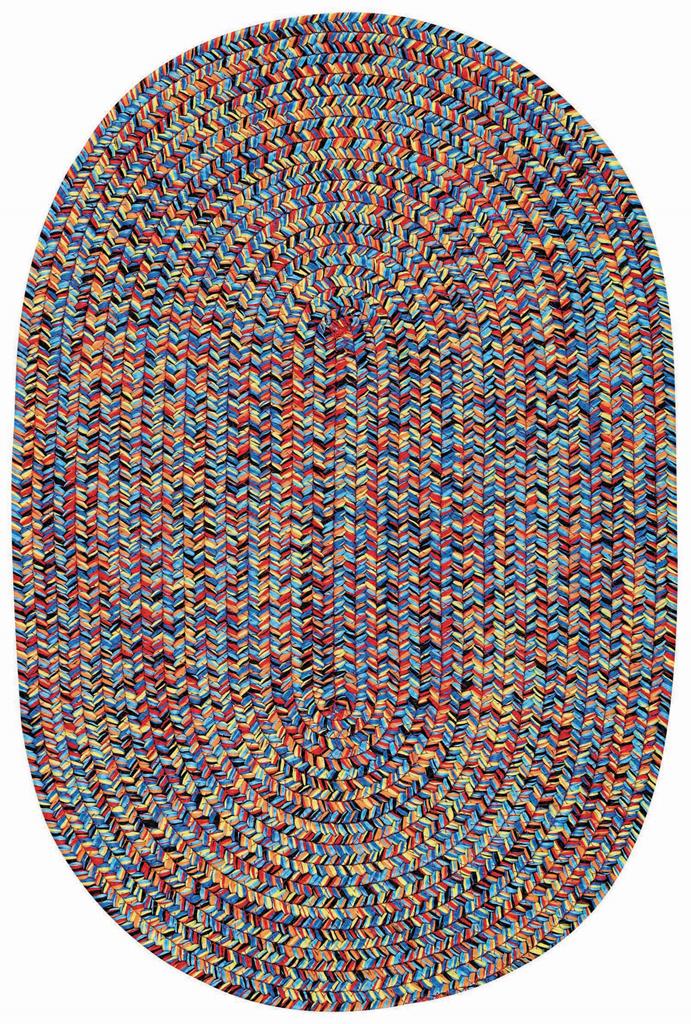 Capel Rugs Sea Glass 0110-900 Fiesta Bright Multi Area Rug Oval