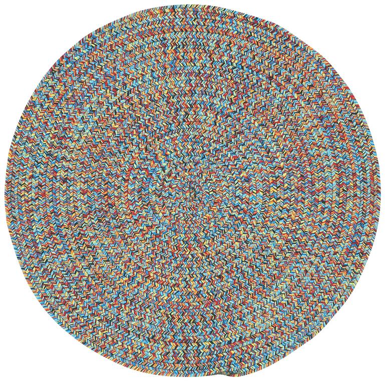 Capel Rugs Sea Glass 0110-900 Fiesta Bright Multi Area Rug Round