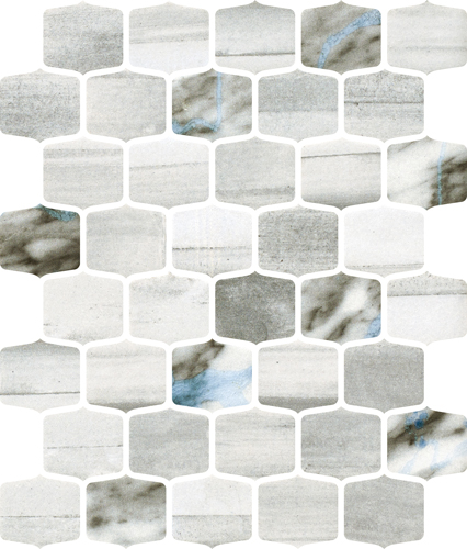 Coastline Big Sur White Lantern Glass Mosaic Tile