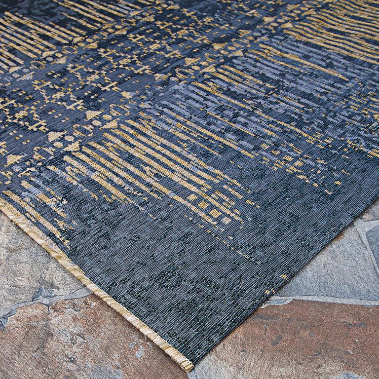 Couristan Dolce 5866-0866 Blue Nile Indigo Area Rug Corner