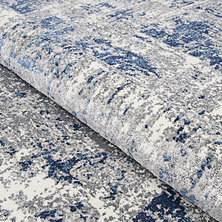 Couristan Marblehead 2541-0471 Breccia Blue Grey Area Rug Texture
