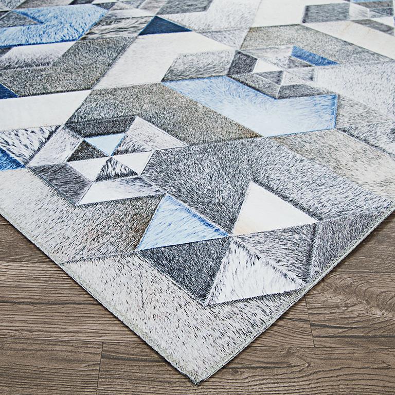 Couristan Prairie 2883-0380 Falsterbo Denim Area Rug Corner