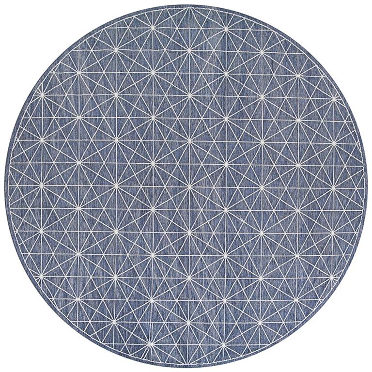 Couristan Timber 8945/0831 Namur Petrol Round Area Rug