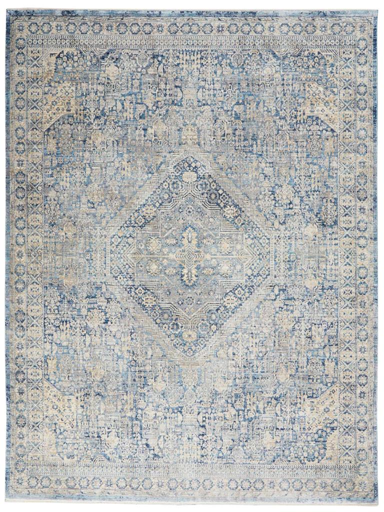 Nourison Lustrous Weave LUW02 Blue/Ivory Area Rug