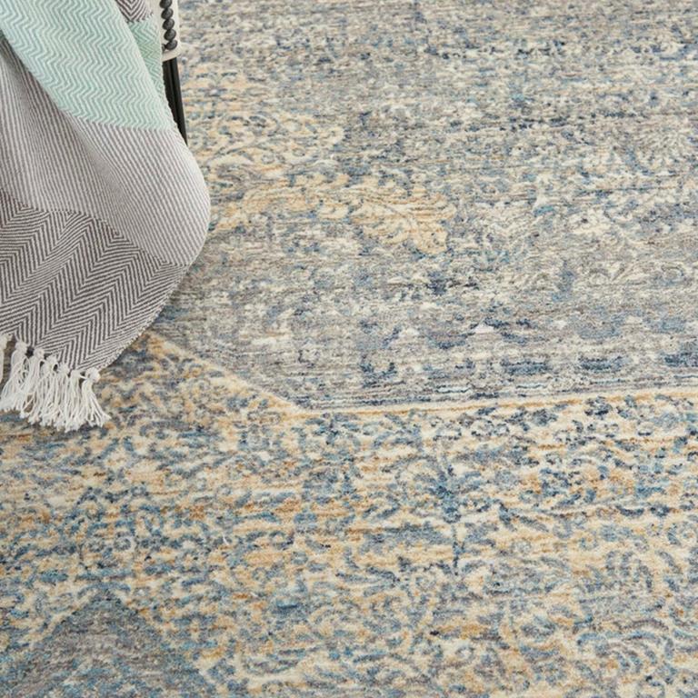 Nourison Lustrous Weave LUW04 Blue/Grey Area Rug Room Scene 2