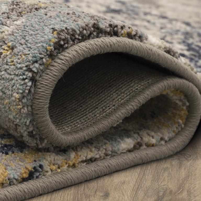 Karastan Soiree 91962-90116 La Brea Grey Area Rug Roll Edge