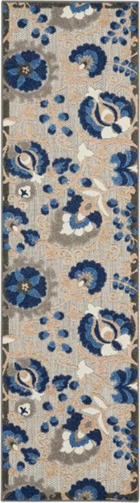 Nourison Aloha ALH17 Natural Blue Runner Area Rug