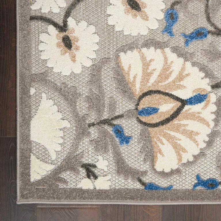 Nourison Aloha ALH20 Grey Multi Area Rug Corner