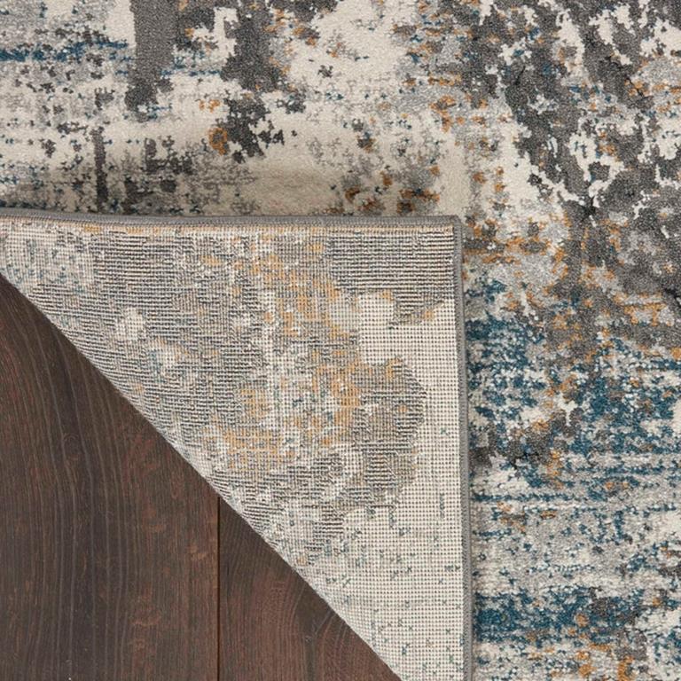 Nourison Tangra TNR01 Grey Multi Area Rug Backing