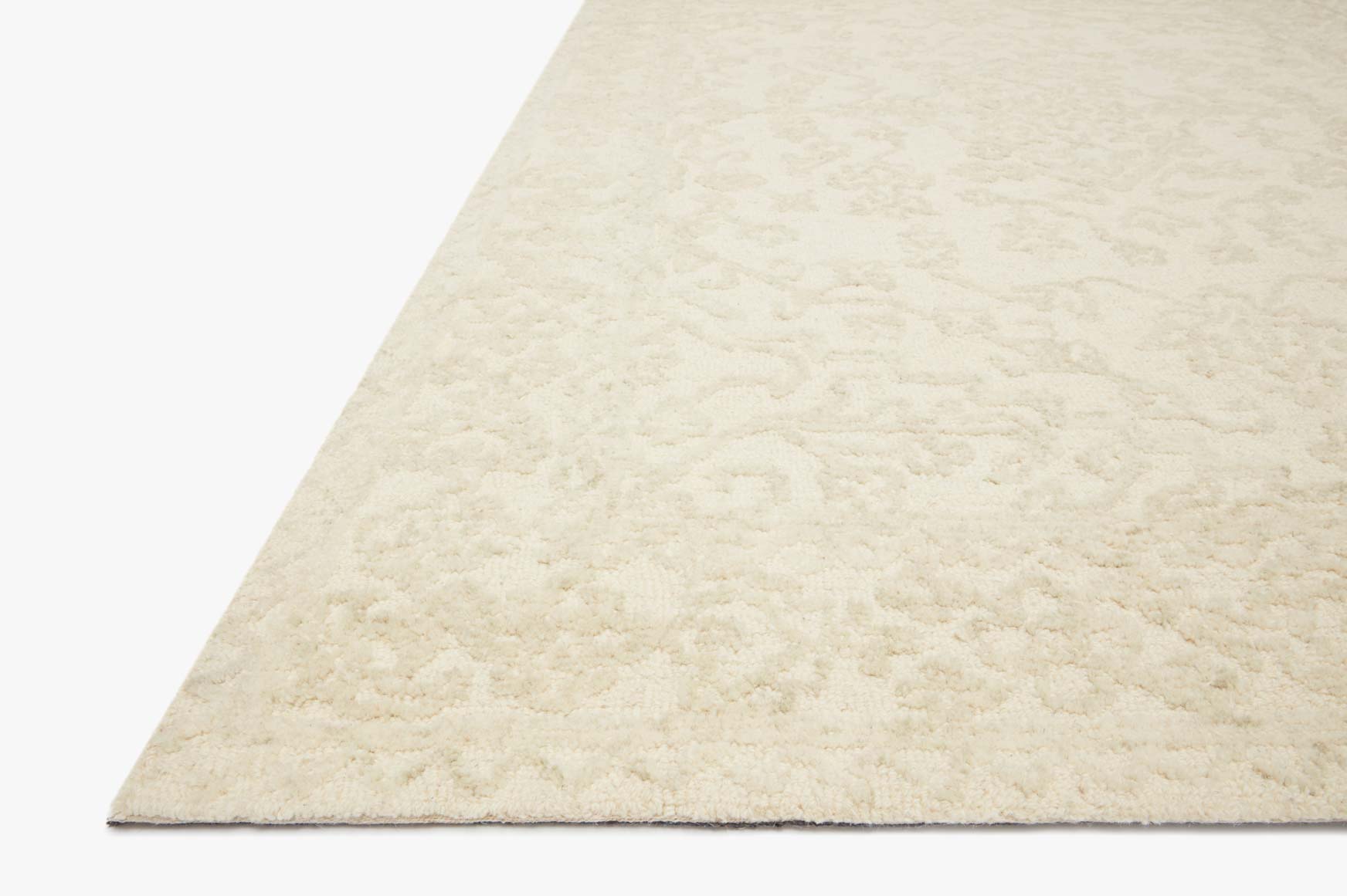 Annie ANN-04 White Lt. Grey Area Rug - Magnolia Home by Joanna Gaines Angle