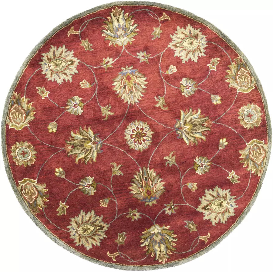 Kas Syriana 6003 Red Allover Kashan Area Rug Round