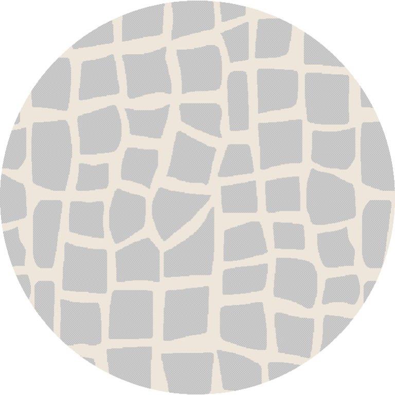 Kas Provo 5768 Ivory Grey Bedrock Round Area Rug