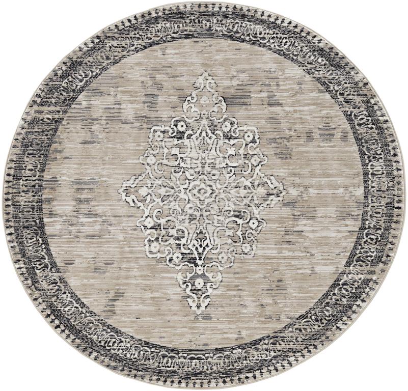 Kas Westerly 7650 Sand Charcoal Ria Round Area Rug