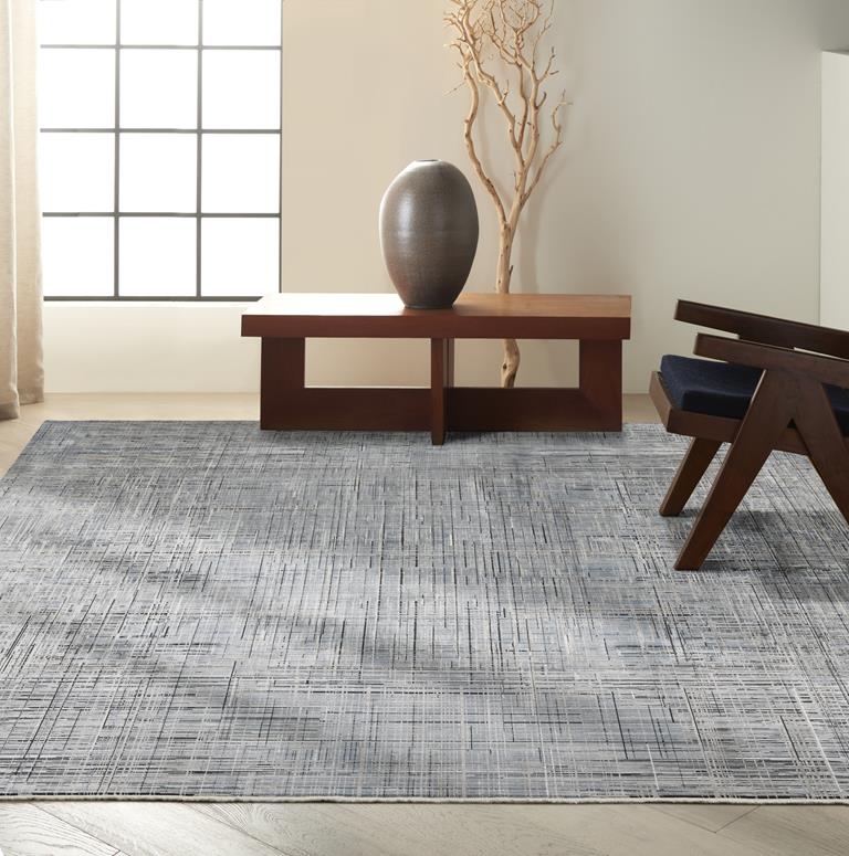 Calvin Klein Balian CK54 Blue Area Rug Room Scene