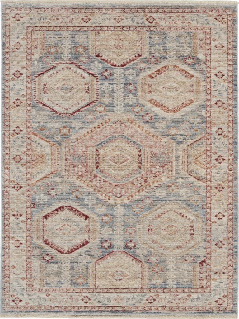 Nourison Homestead HMS01 Lt. Blue Multi 3x5 Area Rug