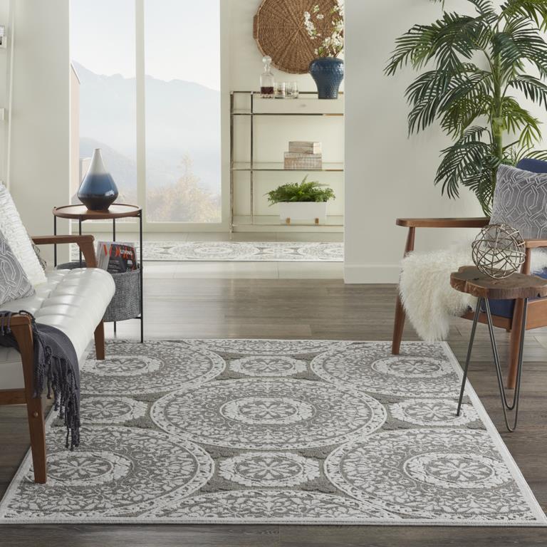 Nourison Key Largo KLG03 Taupe 5x7 Area Rug Room Scene