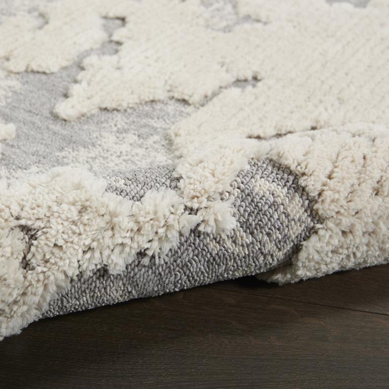 Nourison Zermatt ZER01 Ivory Grey Area Rug Texture