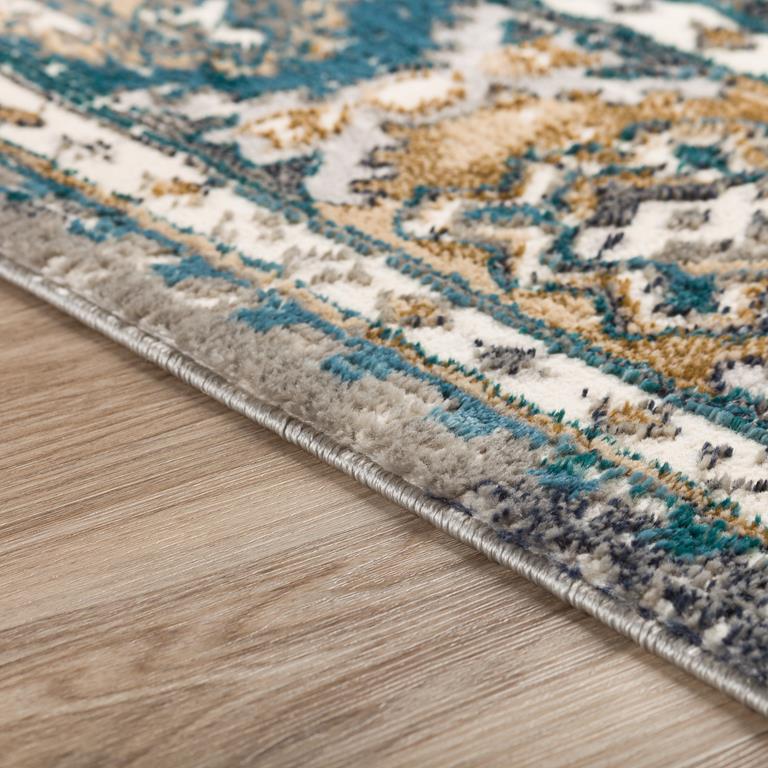 Dalyn Karma KM22 Charcoal Area Rug Edge