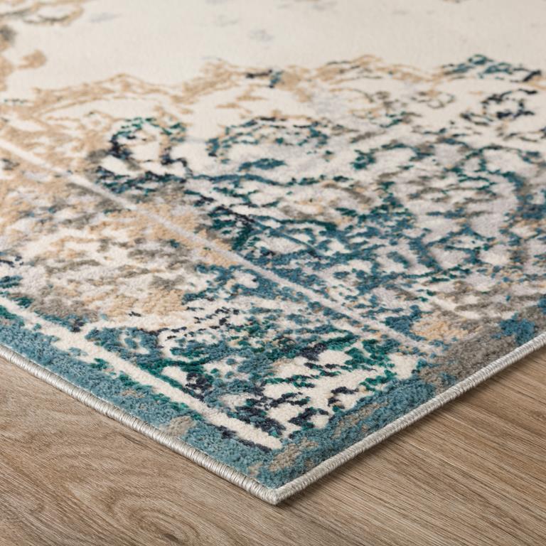 Dalyn Karma KM23 Ivory Area Rug on Angle