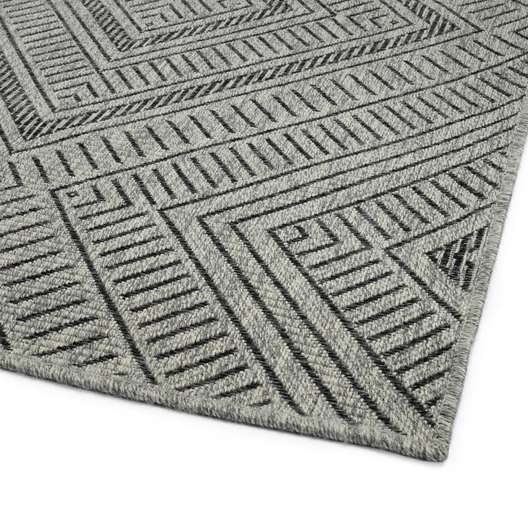 Kaleen Bacalar BAC02-38 Charcoal Area Rug Corner