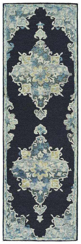 Kaleen Elijah ELI99-22 Navy Runner Area Rug