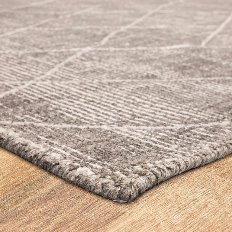 Karastan Tangier RG188-176 Deviation Taupe Area Rug Corner Angle