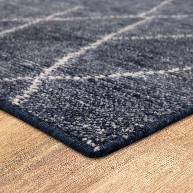 Karastan Tangier RG192-3259 Spartel Blue Steel Area Rug Corner Angle