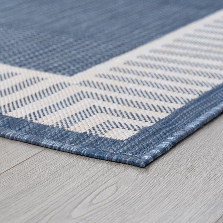 Tayse Eco Elgin ECO1102 Blue Area Rug Corner