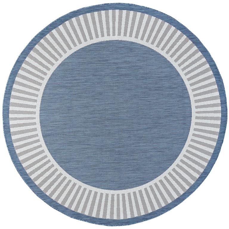 Tayse Eco Elgin ECO1102 Blue Round Area Rug